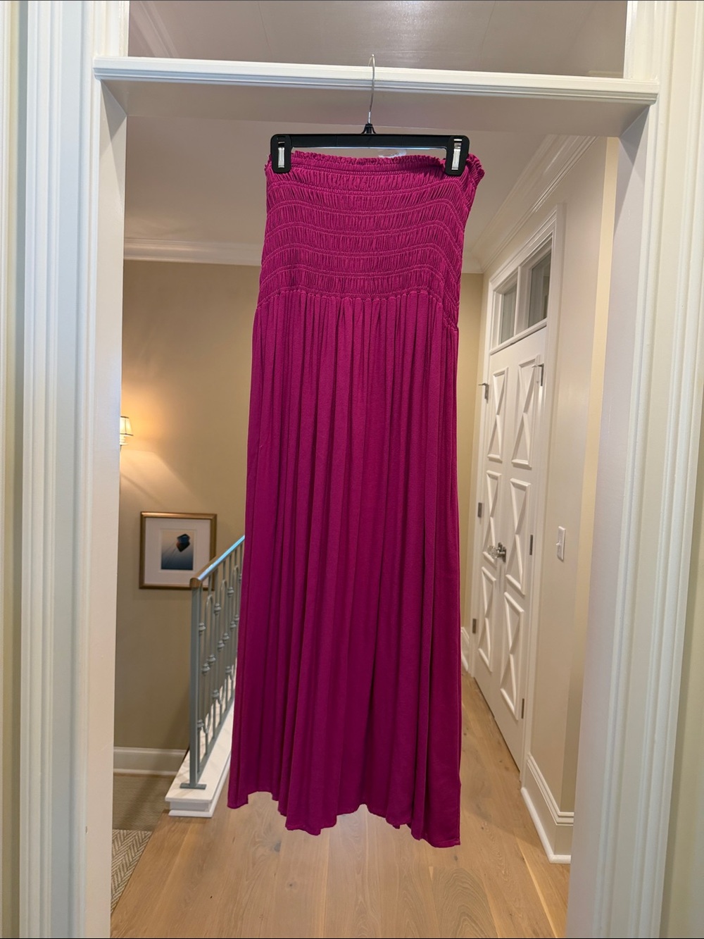 Young Fabulous and Broke Fuchsia Smocked strapless dress (bw)